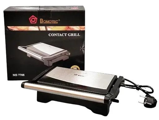 Гриль контактный прижимной Domotec MS 7708 домашний 1000 Вт - фото 7