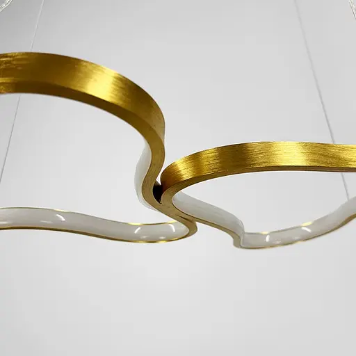 Эффектная удлиненная золотая люстра в корпусе 98х31 см Ст. PCL005-1000 PGD | Line F - фото 3