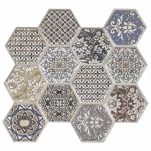 Декоративная ПВХ плитка на самоклейке 280х300х5мм Соты, цена за 1 шт. (СПП-504) SW-00000673 - фото 1