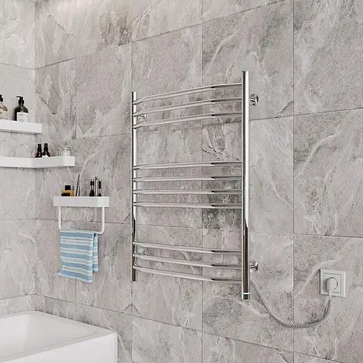 Електрична Сушарка для рушників Kosser Трапеція Еліт 800x600/11 ЕR ДТЕ05ER, Хром, Праве - фото 6