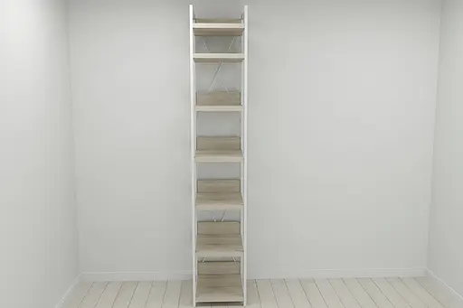 Шкаф Гардероб Уни секция 4 серии Конект Ferrum-decor 220x40x50см Белый металл ДСП Дуб Сонома 32 мм (FRD-104557) - фото 8