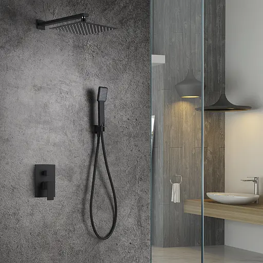 Душова система прихованого монтажу Imex Dublin чорний матовий GPE006/NG, Чорний матовий - фото 2