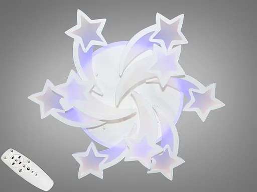 Эксклюзивная LED люстра с пультом для детской, 150W, белая - фото 1
