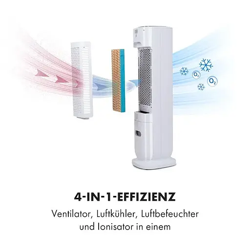 Охолоджувач повітря Klarstein Polar Tower Smart 4 -in-1 (10035830) - фото 5