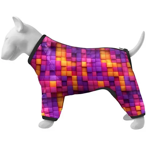 Ветровка для собак Waudog Clothes, рисунок "Кубы 3Д", S30