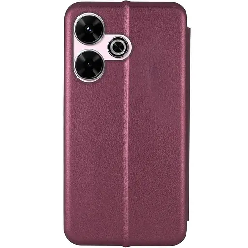 Чехол-книжка Epik кожаный Classy для Xiaomi Redmi 13 4G/Poco M6 4G Бордовый - фото 3