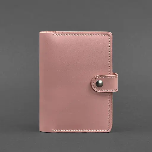 Кожаная обложка для паспорта 3.0 розовая - фото 6