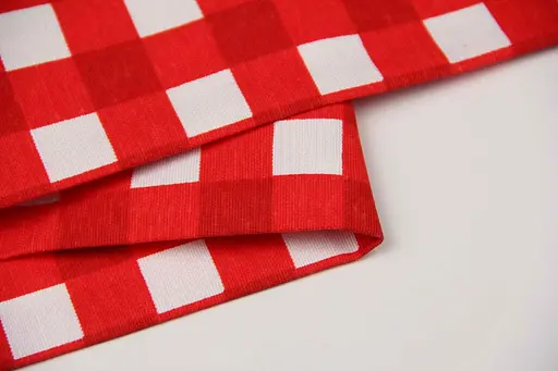 Тканина з тефлоновим просоченням з принтом Клітинка (від 1 м) Червоний - фото 5