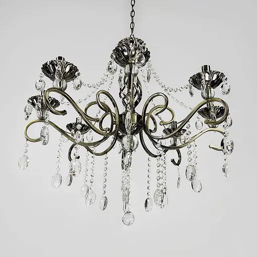 Класична люстра-підсвічник на 8 ламп у бронзовому корпусі Ø 70 см | Арт. 6071/8 AB | Line F - фото 3