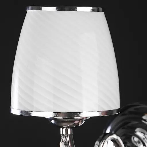 Бра Brille BCL-384W1 настінне накладне кришталеве класичне з абажуром E14 - фото 2