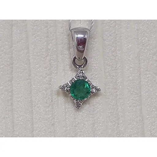 Золота підвіска Ірис з діамантами і смарагдом. 1ПИ31314 - фото 2