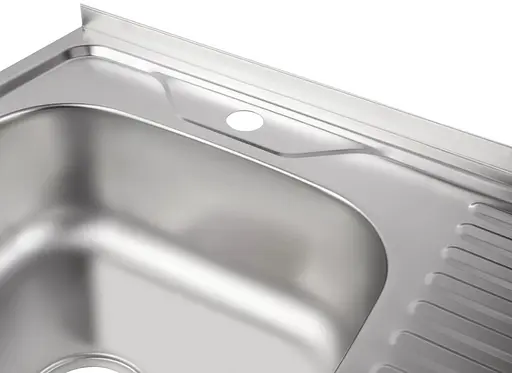 Кухонная мойка Brinex 6060-L 0.6 мм, накладная BRIN6060LSAT06 - фото 5