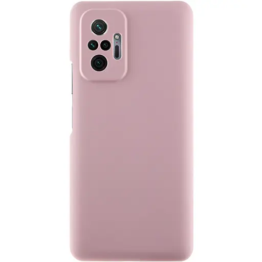 Чехол Silicone Cover Lakshmi Full Camera (AAA) для Xiaomi Redmi Note 10 Pro / 10 Pro Max Розовый / Pink Sand