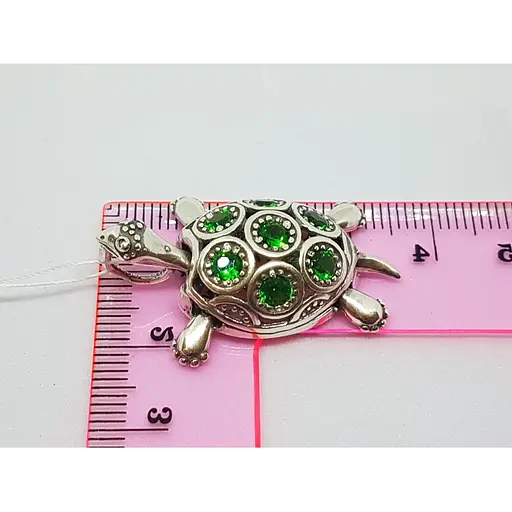 Срібна підвіска Premium Тортіла. 3105 Білий - фото 4