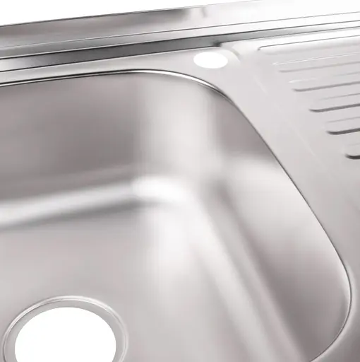 Кухонная мойка Brinex 5080-L 0.6 мм, накладная BRIN5080LSAT06 - фото 5