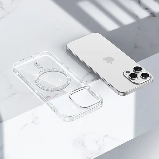 Чехол Epik TPU Eclipse Sparkle MagFit для Apple iPhone 15 Pro Max 6.7 Clear - фото 4