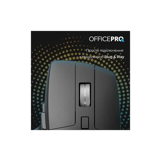 Мышь OfficePro M395B Silent Click Ergonomic Wireless Black (M395B) - фото 8