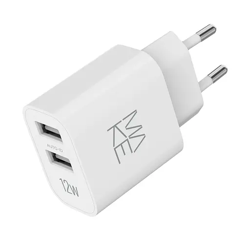 Зарядное устройство сетевое MAKE 12W 2USB 2.4A White - фото 7