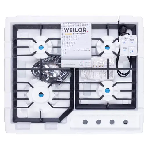 Поверхность газовая на металле Weilor GM W 624 WH - фото 12