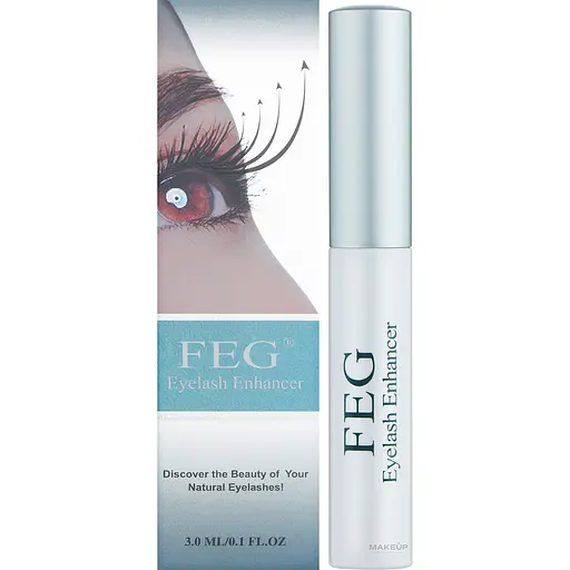 Сироватка для росту вій FEG eyelash enhancer - оригінал з голограмою 3 мл