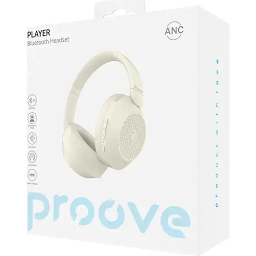 Bluetooth-наушники Proove Stereo Player ANC beige (HPPY00010007) RU - фото 2