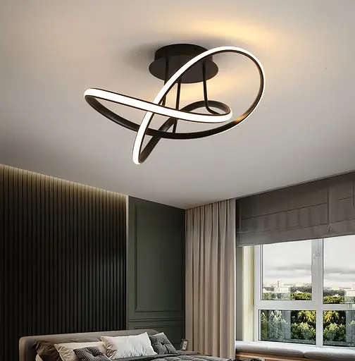 Люстра світлодіодна стельова PJ866 (Чорний) 60см - фото 4