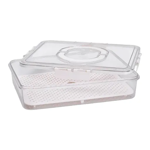 Лоток органайзер для хранения продуктов Yiwu HP-27-10 пластиковый 2,5 л бежевый - фото 5