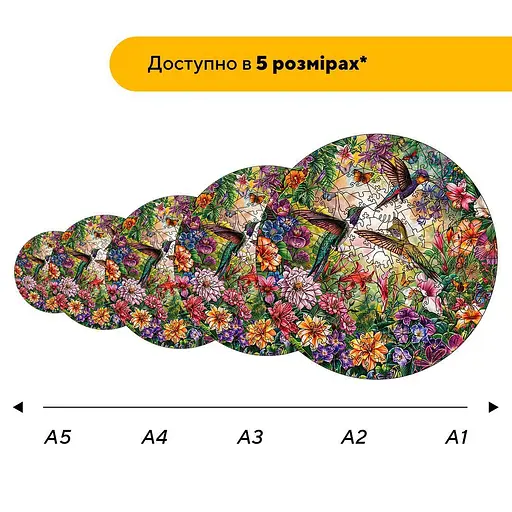 Пазл деревянный Игривые Птицы, А5, 35 элементов, Деревянная коробка - фото 2