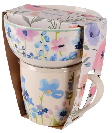 Набір для сніданку Limited Edition Flowers Blue, 2 предмети - фото 4