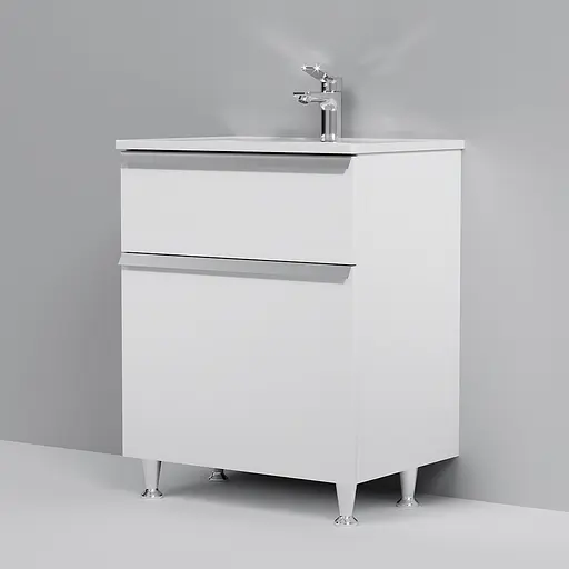 Тумба з умивальником AM.PM X-Joy S підлогова 65 см 2 ящики білий MTA-FSX0652WG-WCC0652WG Білий - фото 2