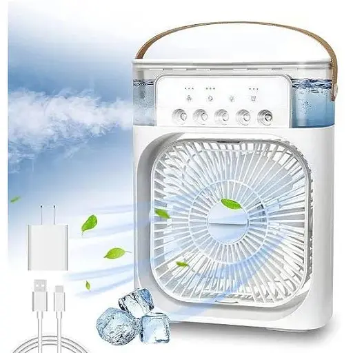 Вентилятор кондиционер увлажнитель 3в1 с контейнером для льда Mini Portable USB Air Cooling Fan 9418 - фото 1