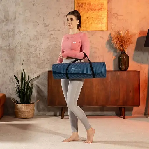 Коврик для йоги Hop-Sport HS-NB016GM NBR 1,5см темний морський - фото 5