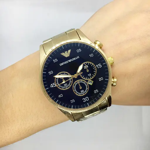 Наручний годинник чоловічий No Brand Emporio Armani Золотистий (IBW680YB) - фото 5