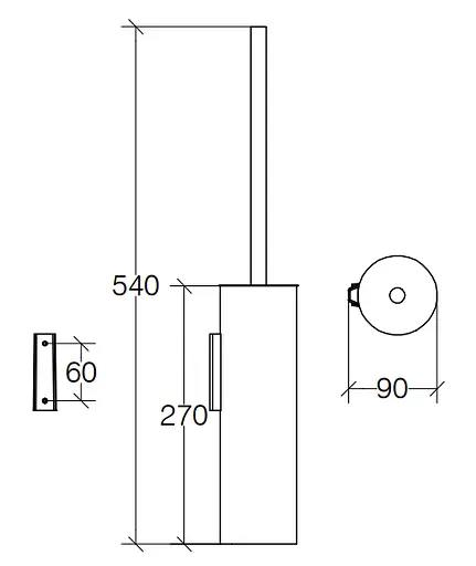 Ершик для унитаза настенный Lineabeta Skoati, 50041.22, Черный - фото 2