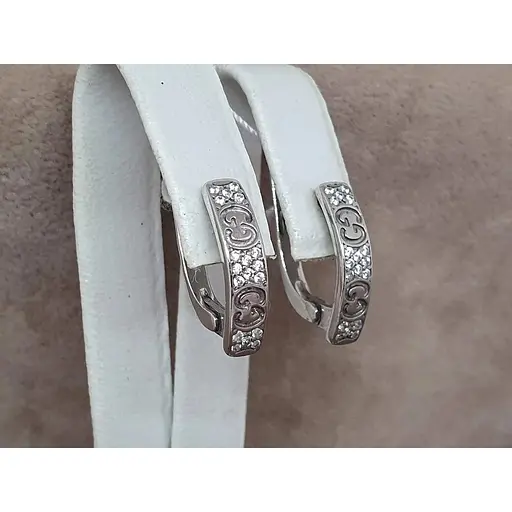 Срібні сережки Агні ГЕЛЛА з фіанітами. 2188/1Р-CZ - фото 3