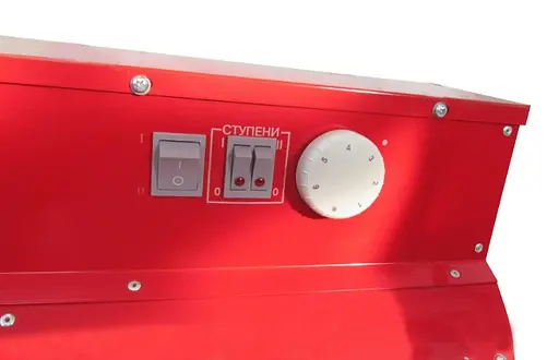 Електрична теплова гармата Vulkan 6,0 кВт, площа обігріву 60 кв.м., червоний, підлоговий, 380В (6000 ТП) - фото 4