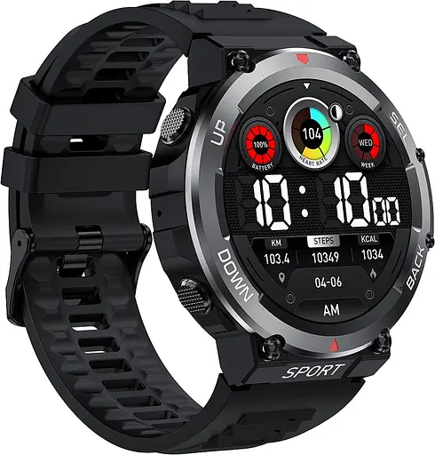 Смарт-часы LEMFO LF33 силиконовый ремешок Black Black (16362)