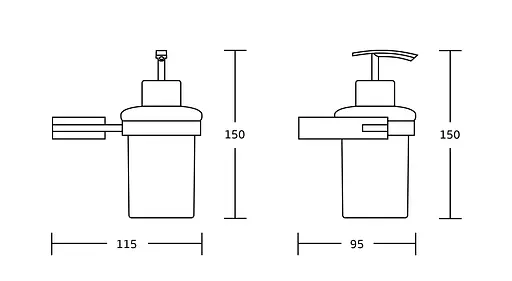 Дозатор для рідкого мила VBI Neptune chrome VBI-040506CH, Хром - фото 2
