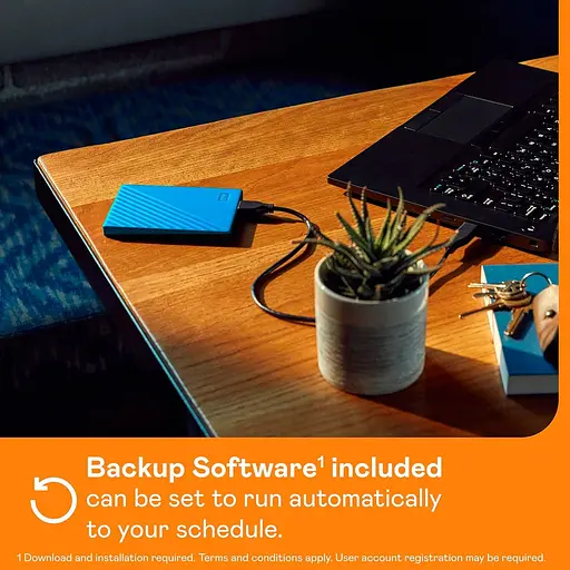 Зовнішній жорсткий диск Western Digital External WD My Passport 6TB USB 3.2 Blue (WDBR9S0060BBL-WESN) - фото 6