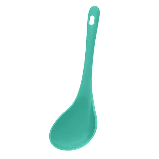 Ложка для мультиварки рису половник пластикова глибока 22х7 см, Kitchen Master Зелений 84516 - фото 3