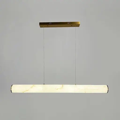 Подвесная удлиненная люстра с эффектом мрамора в корпусе 120 см Ст. MJ362L-1200 | Line F - фото 1