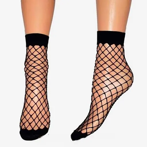 Шкарпетки з унікальним сітчастим дизайном One size Чорний K000477 - фото 2