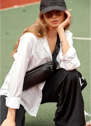 Женская сумка-бананка Sambag HOLSTER MSH Черная 36 х 14 х 4 см (87113001) - фото 7