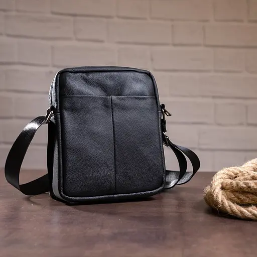 Чоловіча шкіряна сумка Vintage 19,5х17х5 см sum0012588 - фото 5