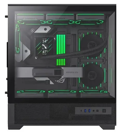 Корпус GameMax Vista 2 A Tempered Glass без БЖ Black (VISTA 2 AB) - фото 2