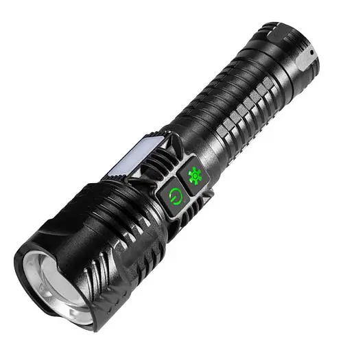 Ручной фонарь XQ-S19-P99 (COB+RGB) zoom + PowerBank + Type-C + 26650 (5+3 режима)