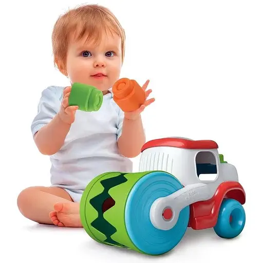 Игрушка-машинка с конструктором Clementoni Soft Clemmy Строительный каток (17495) - фото 2