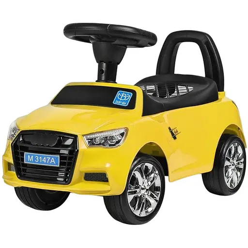 Дитяча каталка-толокар Bambi Racer з музикою та світлом жовта (M 3147A-6)