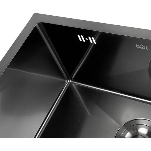 Мийка для кухні Nett NB-5742U чорна під стільницю з PVD покриттям багатофункціональна - фото 2