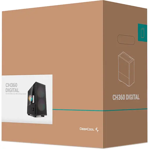 Корпус DeepCool CH360 Digital Black (R-CH360-BKAPE3D-G-1) [146735] - фото 14